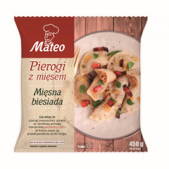 Pierogi Mateo mrożone z mięsem 450g 