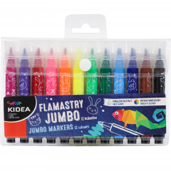 Flamastry Kidea jumbo 12 kolorów 12szt 
