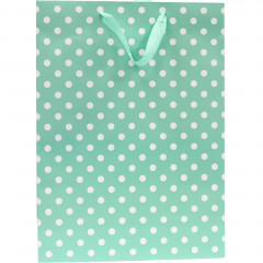 Torebka prezentowa Spar kropki mix 30x41x12cm duża 1szt 