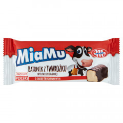 Mlekovita Mia Mu Batonik twarogowy truskawkowy 40g kart. 9 szt.
