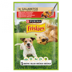 Karma dla psa Friskies Adult z wołowiną marchew w galaretce 
