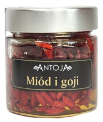 Miód wielokwiatowy i suszone jagody goji 