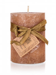 Świeca banquet 6,8cm x 9,5cm brązowa 