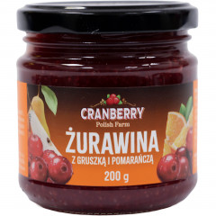 Żurawina Cranberry Polish Farm z gruszką i pomarańczą słoik 