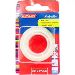 Taśma herlitz klejąca dwustronna przezroczysta 8m 19mm 