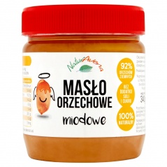 Masło orzechowe miodowe 100% bez soli i cukru 