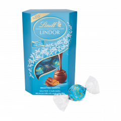 Praliny lindor z czekolady mlecznej nadz słony karmel 