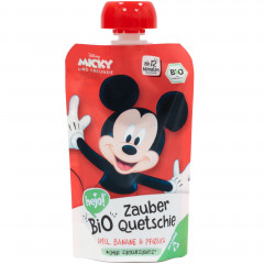 Przecier Disney bio jabłko-brzoskwinia-banan Micky saszetka 