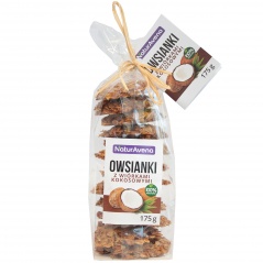 Ciastka owsianki z wiórkami kokosowymi. 