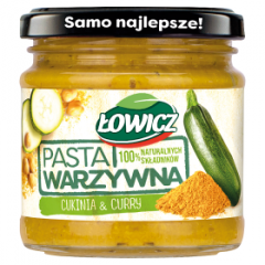 Pasta łowicz warzywna cukinia i curry 180g słoik 