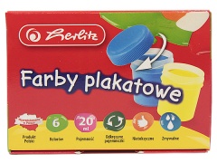 Farby plakatowe Herlitz 20ml x6 kolorów 
