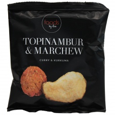 Chipsy topinambur, marchew, curry, kurkuma 