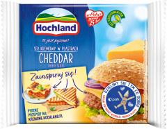 Hochland Ser kremowy w plastrach cheddar 130 g