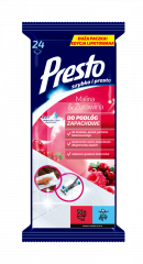 Ściereczki nawilżane Presto do podłóg malina&żurawina 24szt 