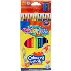 Kredki patio Colorino trójkątne 12 kol + temperówka 