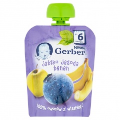 Gerber Deserek w tubce jabłko jagoda banan po 6 miesiącu 90 g