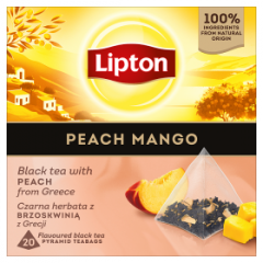 Herbata ekspresowa Lipton czarna brzoskwinia mango piramidki 20tx1,7g 