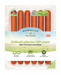 Kiełbaski  pikantne 100% mięsa bez konserwantów 250g Goodvalley