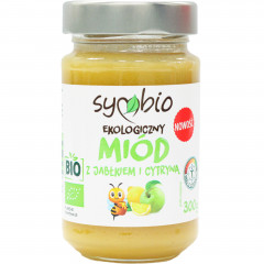 Miód symbio bio z jabłkiem i cytryną 