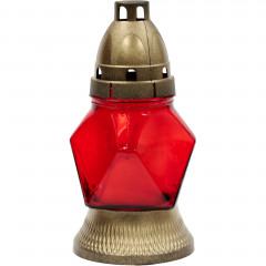 Znicz Bispol 0007 z wkładem czerwony 15h 17,5cm 