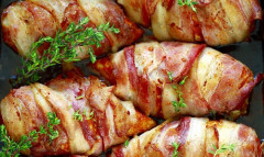 Kieszonki drobiowe z boczkiem 