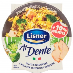 Sałatka makaronowa al dente z wędzonym kurczakiem i brokułami 