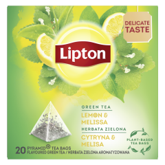 LIPTON HERBATA ZIELONA Z CYTRYNA I MELISA 20TB