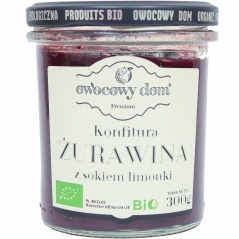 Bio konfitura żurawina z sokiem limonki 