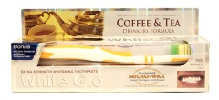Pasta White Glo Coffee&Tea 100ml+szczotka 