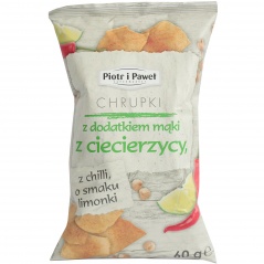 Chrupki z mąki z ciecierzycy z chilli o smaku limonki 