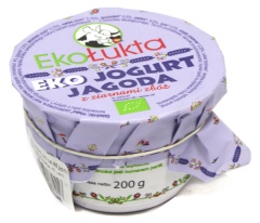 Jogurt bio jagoda z ziarnami zbóż Eko EkoŁukta 