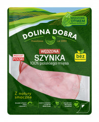 Szynka Dolina Dobra 100% polskiego mięsa wędzona 