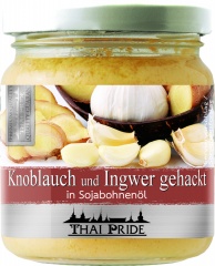 Czosnek z imbirem siekany w oleju sojowym 