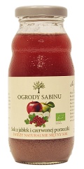 Sok z jabłek i czerwonej porzeczki bio 