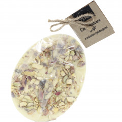 Czekolada Łysoń biała jajko z miodem i pistacjami 85g 