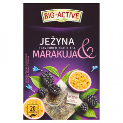 Big-Active Herbata Czarna o Smaku Jeżyny i Marakui. (20 torebek x 2g)