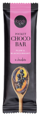 Baton pocket choco bar śliwka & czarna porzeczka w czekoladzie 35g 