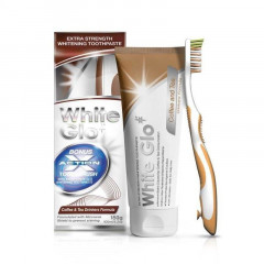 Pasta do zębów white glo coffee & tea + szczoteczka 
