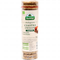 Ciastka Ekowital Eko owsiane z owocami i orzechami 