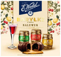E. Wedel Baryłki o smakach nalewek z alkoholem w czekoladzie deserowej 200 g