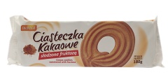 Ciasteczka kakaowe słodzone fruktozą 