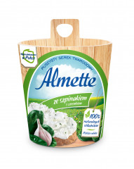 Almette Puszysty serek twarogowy ze szpinakiem i czosnkiem 150 g