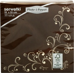 Serwetki 3w 33x33cm arabeska Piotr i Paweł 20szt 