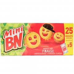 Ciastka bn mini truskawkowe 