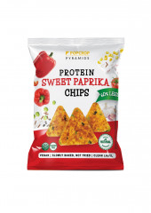 Chipsy Popcrop bezglutenowe zbożowo-proteinowe smak słodkiej papryki 