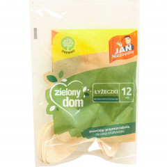 Łyżeczki sarantis biodegradowalne zielony dom 12szt 