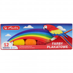 Farby plakatowe Herlitz szkolne 12 kolorów