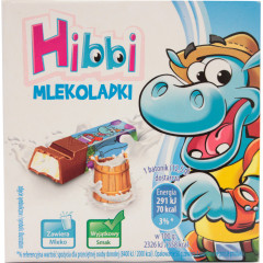 Batoniki hibbi mleczne z nadzieniem mlecznym 