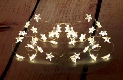 Lampki 20led na baterie - gwiazda 