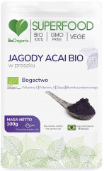 Jagody acai Beorganic w proszku Bio 